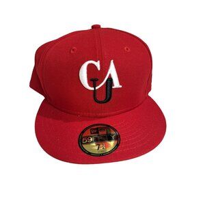 NWT New Era Clark Atlanta Panthers 59FIFTY Red Fitted Hat 7.75 $55 [jb]
